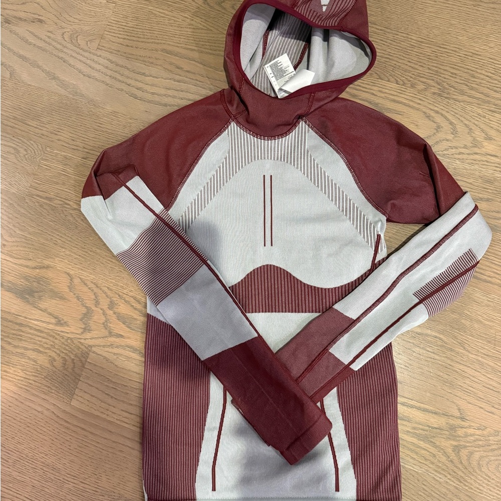 Adidas by Stella McCartney Burgundy and Gray Hoodie